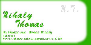 mihaly thomas business card